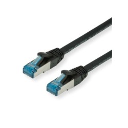 VALUE Patchkabel Kat.6A (Class EA) S/FTP (PiMF), LSOH, schwarz, 1 m