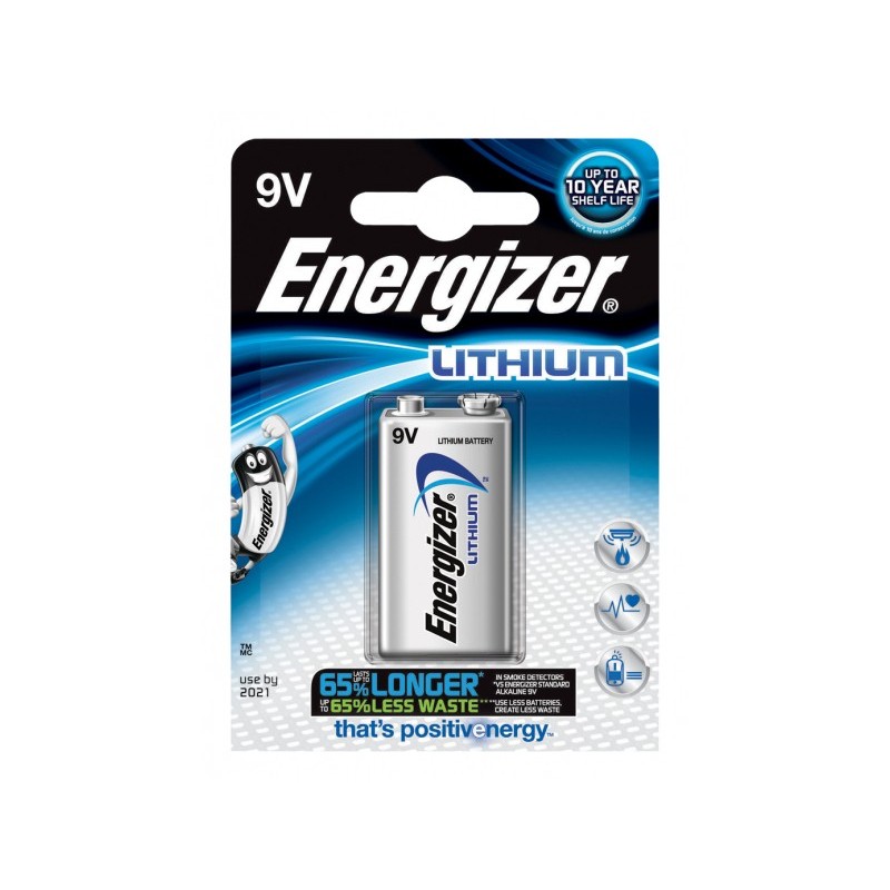 Batteria al litio Energizer Ultimate 9V (1 pz.)