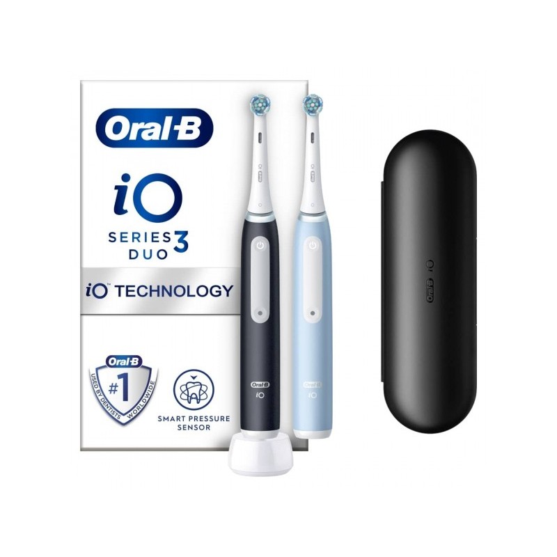 Braun Oral-B iO3 Matt Black/Ice Blue Duo Pack