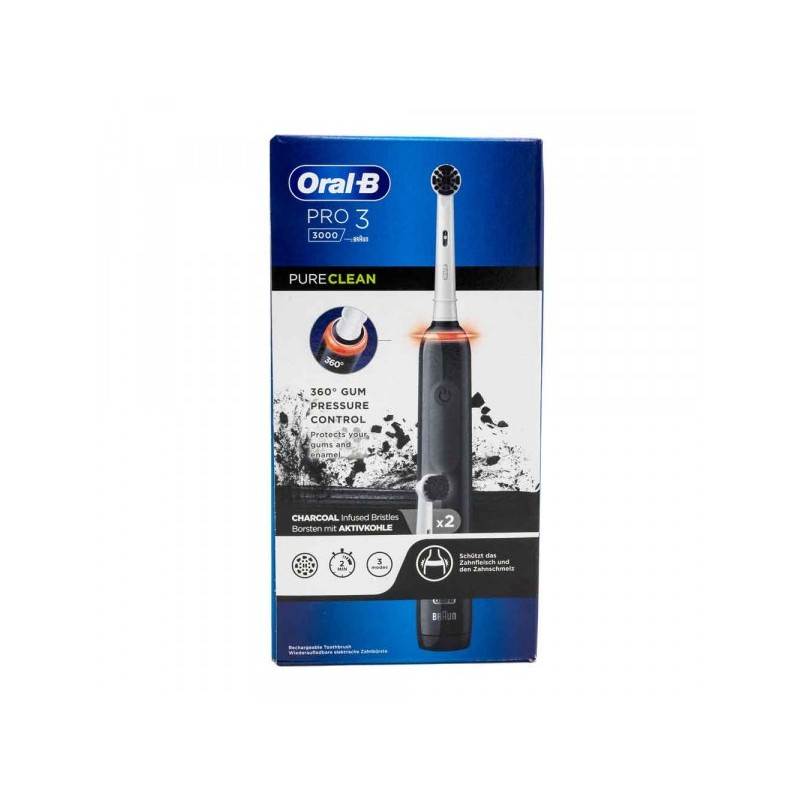 Oral-B Pro 3 3000 con 2 testine Pure Clean nere 760666