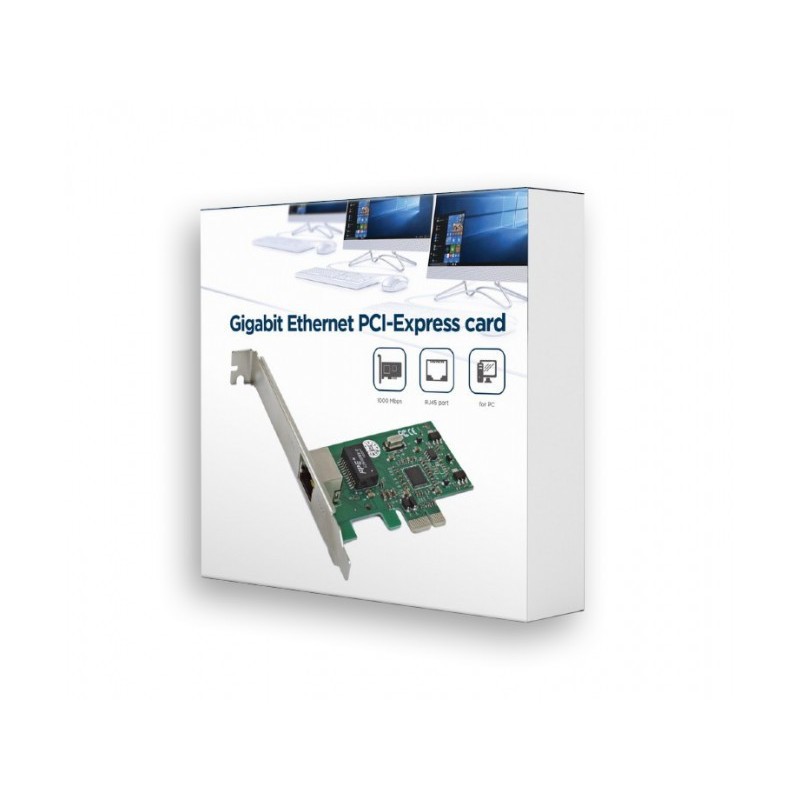 Scheda Gembird Gigabit Ethernet PCI-Express Chipset Realtek NIC-GX1