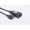 Estensore USB CableXpert fino a 30 m - USB - RJ-45 - 0,17 m - Nero UA