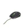 Gembird Mouse USB 2400 DPI Ambidestro Nero Verde MUSG-001-G