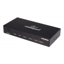 CableXpert HDMI - 4x HDMI - Nero - Acciaio - 225 MHz - DSP-4PH4-02