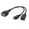 CableXpert A-OTG-AFBM-04 - 0,15 m - Micro USB-B - USB-A - Nero A-OTG-