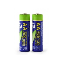 Batterie AA ricaricabili EnerGenie Ni-MH, 2600mAh, blister da 2 - EG-