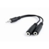 CableXpert CAVO AUDIO SPLITTER 3.5MM/10CM BIANCO CCA-415-0.1M