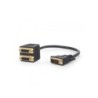 Cavo splitter CableXpert DVI-D a 2x DVI-D, 0,3 m, nero - A-DVI-2DVI-01