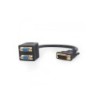 Cavo splitter CableXpert da DVI-I a 2x VGA 0,3 m nero A-DVI-2VGA-01