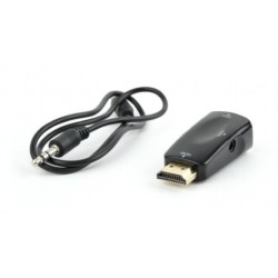 CableXpert VGA DB15 - HDMI 19 pin - Nero AB-HDMI-VGA-02