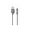 CableXpert Cavo di ricarica Micro-USB 1 m grigio metallizzato CC-USB2