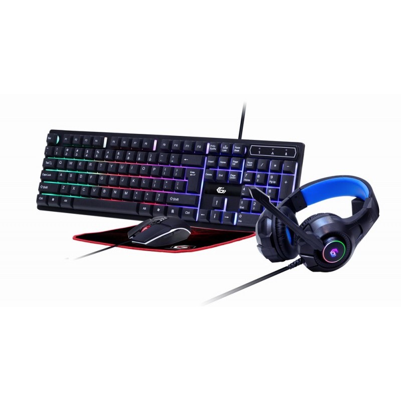 Gembird Gaming SetinchGhostinch con tappetino per mouse con tastiera 