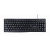 Multimedia-Tastatur, USB, US-Layout, schwarz - KB-UM-107-DE