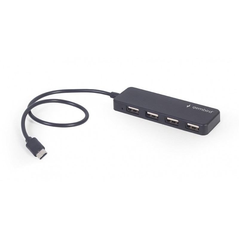 Hub USB Type-C a 4 porte Gembird, nero - UHB-CM-U2P4-01