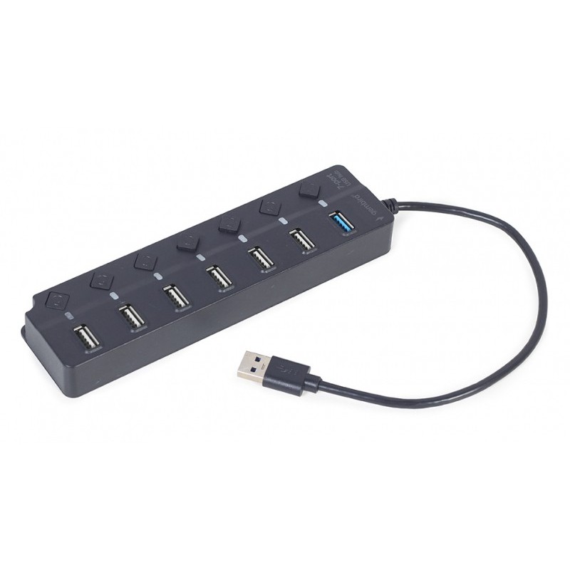 Hub USB Gembird (1 x USB 3.1 6 x USB 2.0), nero - UHB-U3P1U2P6P-01