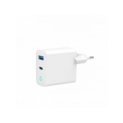 Gembird Caricatore rapido USB GaN a 2 porte 65 W LED bianco TA-UC-PDQ