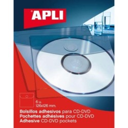 Tasche adesive applicate per CD/DVD con chiusura lembo - dimensione 1