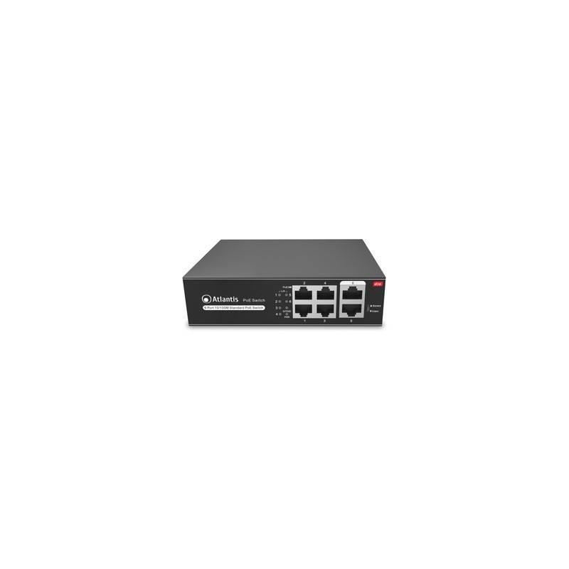 ATLANTIS SWITCH PoE A02-F6P4-65W 6 Porte 10/100Mbps di cui 4 PoE sino