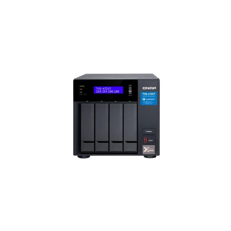 QNAP TVS-472XT-I3-4G/48TB-EXOS server NAS e di archiviazione Tower Co