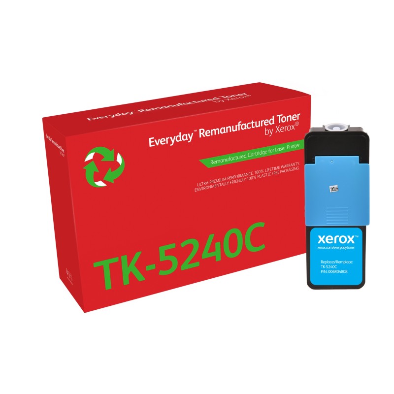 EVERYDAY REMANUFACTURED TONER - CYAN REPLACES KYOCERA TK-5240C