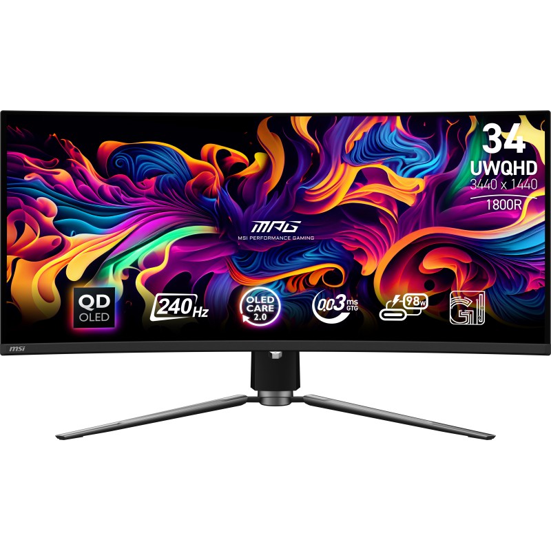 MSI MPG 341CQPX QD-OLED Monitor PC 86,4 cm [34] 3440 x 1440 Pixel Ult