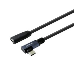 USB-C male angled to female - 0,3m USB3.2 Supports 20 Gbps - data - W