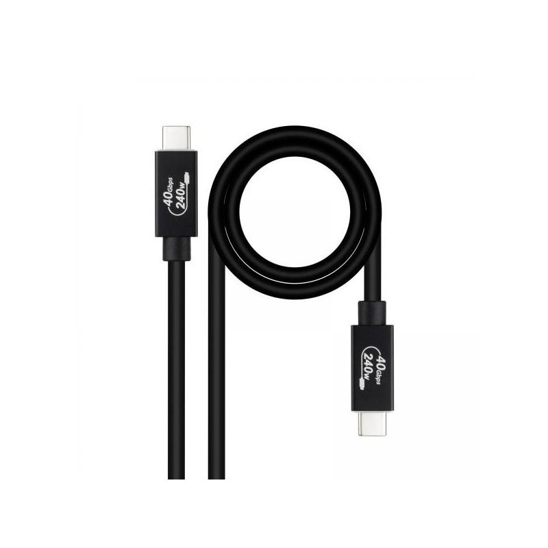 Nanocable 10.01.5001 cavo USB 1 m USB4 Gen 3x2 USB C Nero