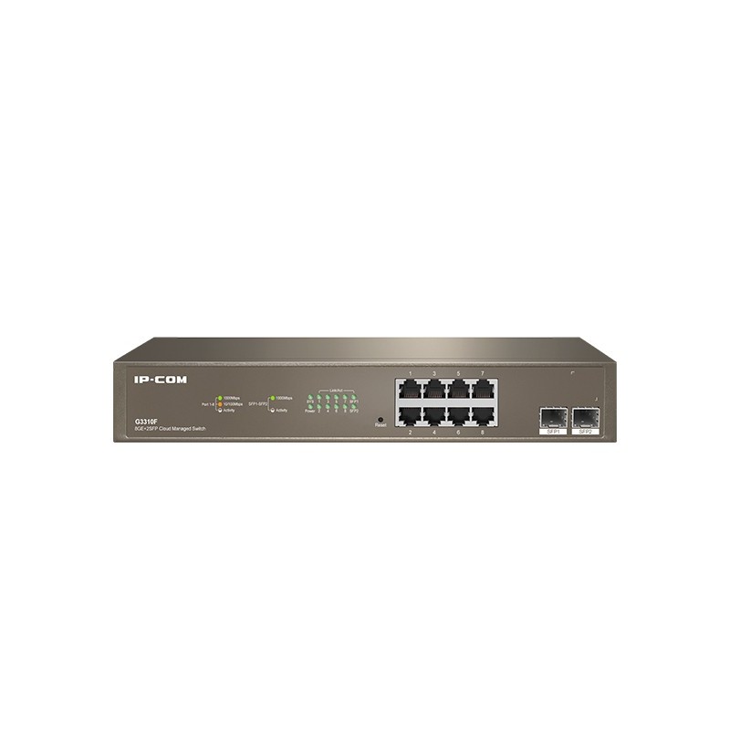 SWITCH IP-COM G3310F 8P GIGABIT + 2SFP Cloud Managed