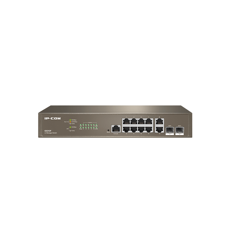 SWITCH IP-COM G5312F 10P GIGABIT+2P SFP 1P Console 13-inch rack-moun