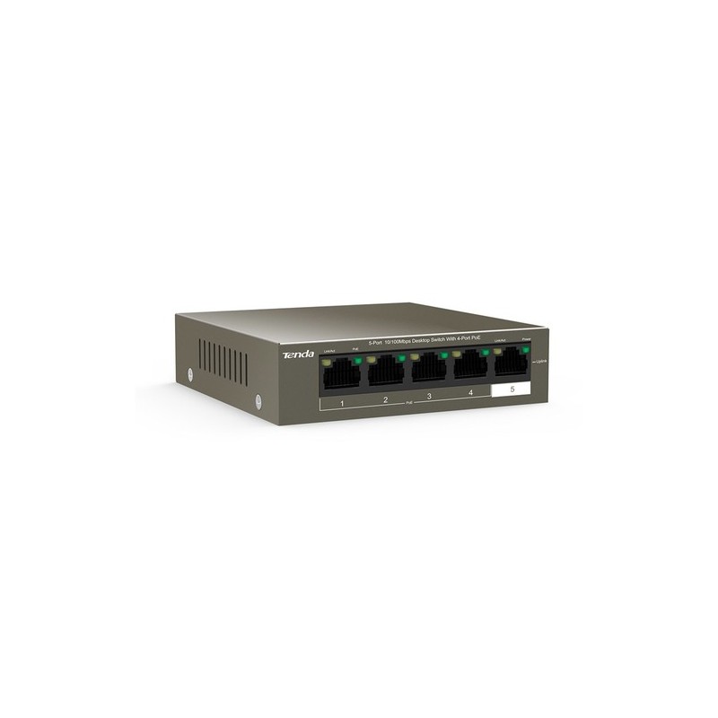 TENDA SWITCH 5 PORTE LAN 10/100 DI CUI 4 POE 38W