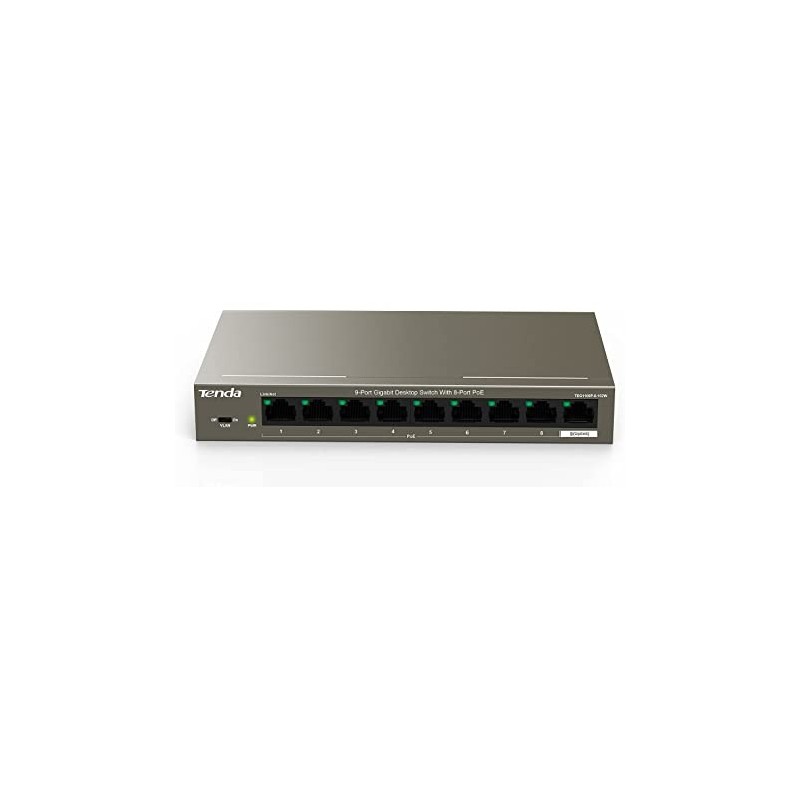 TENDA SWITCH 9-PORT GIGABIT DESKTOP SWITCH CON 8-PORT POE