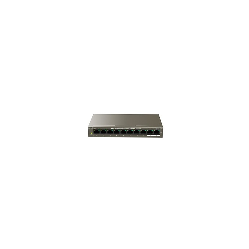 SWITCH TENDA TEF1110P-8-102W 8P LAN 10/100M POE + 2P GIGABIT DESKTOP