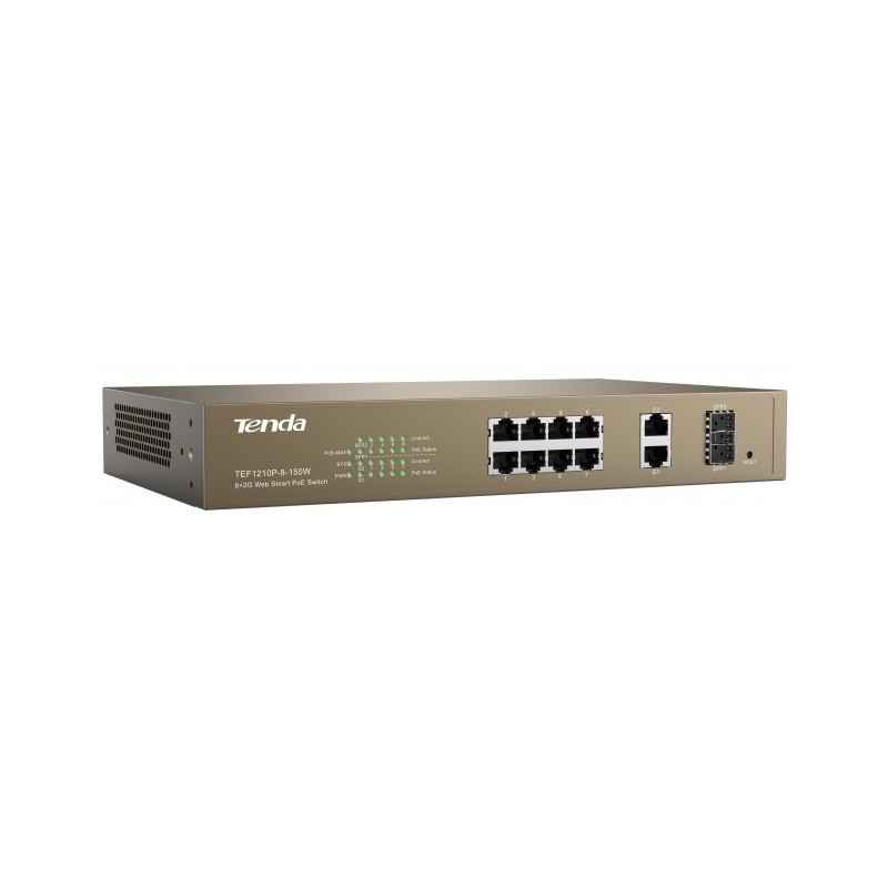 Switch PoE Desktop Smart 8 Porte 10/100Mb+2Gb+2SFP Combo