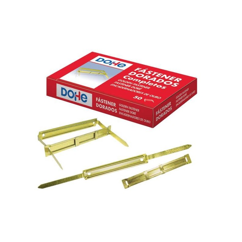 Dohe Fastener Metallic Gold - per attacchi da 80 mm - linguetta e per