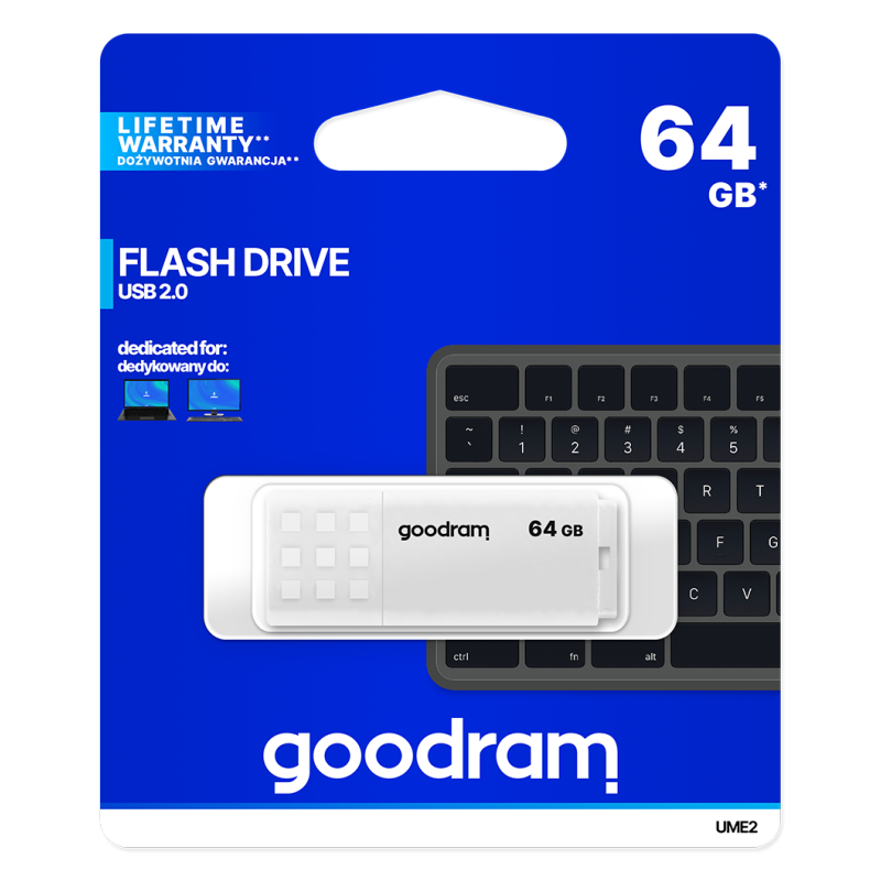 Goodram UME2 unità flash USB 64 GB USB tipo A 20 Bianco