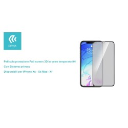 Pellicola Full 3D vetro temperato Privacy per iPhone Xs 58