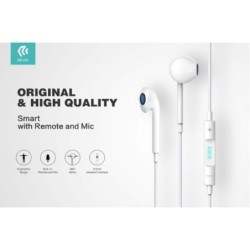 Auricolari Devia Smart con Mic e Controllo 12 mt Bianco