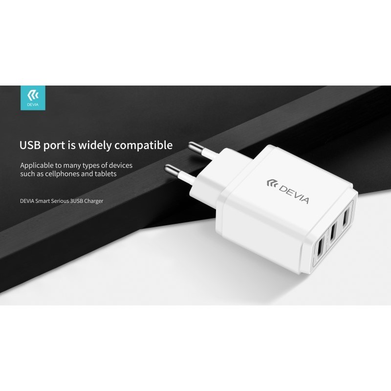 Alimentatore da muro con tre uscite USB 34 Amper