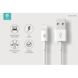 Cavo Dati Carica Lightning iPhone e iPad IOS 1 metro Bianco