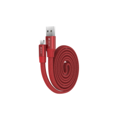 Cavo Piatto in corda Ring Y1 Micro-Usb 80cm Rosso