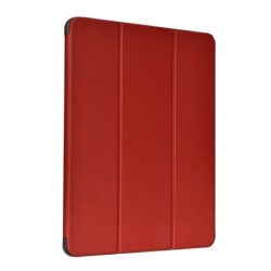 Cover iPad Pro 129 2021 in pelle con supporto pencil Rossa