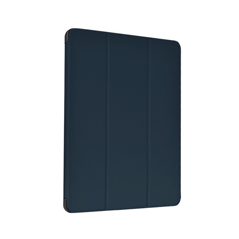 Cover iPad Pro 129 2021 in pelle con supporto pencil Blu