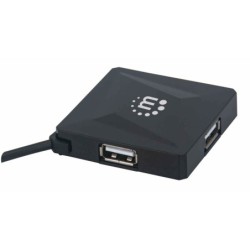 Manhattan 164818 hub di interfaccia USB 2.0 480 Mbit/s Nero (USB-A HU