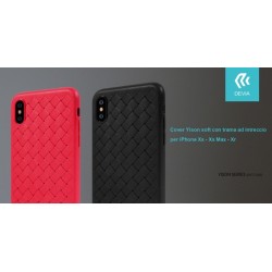 Cover Yison soft con trama ad intreccio per iPhone Xr Nera