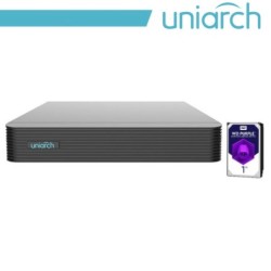 NVR Uniarch 4 Canali 8 Megapixel 4 Porte PoE1 HardDisk 1TB