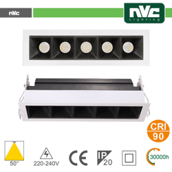 Incasso Multi lampada - 5X3W 970LM 4000K 50Â° 90CRI