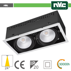 Incasso Multi lampada - 48w2x24w 3000k 3500lm24Â° CRI90