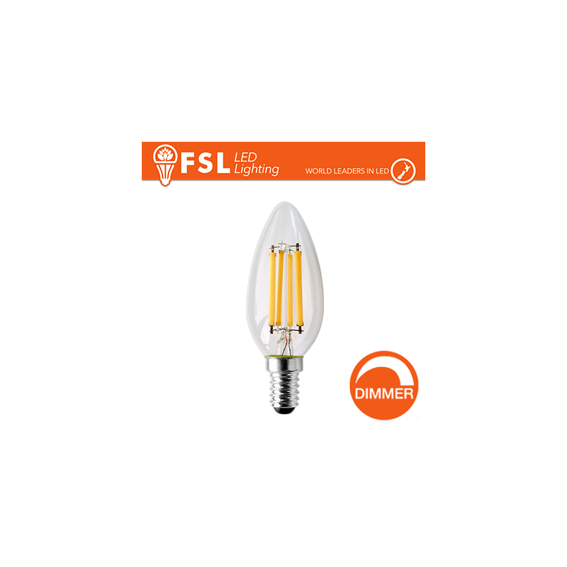 Lampada Filamento Oliva - 4W 2700K E14 400LM Dimmerabile