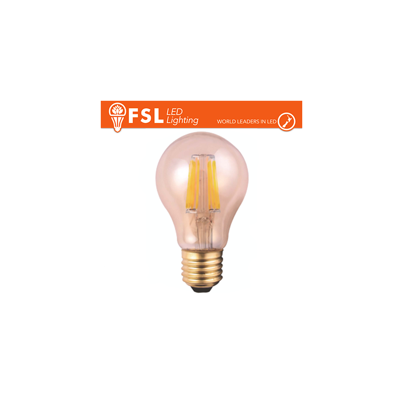 Lampada Goccia Filamento Ambra - 6W 2200K E27 650LM