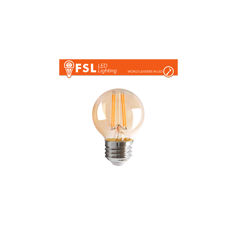 Lampada Sfera Filamento Ambra - 4W 2200K E27 330LM